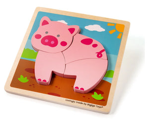 BigJigs Chunky Lift Out Pig Puzzle