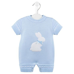 Dandelion Knitted Bunny Romper Blue