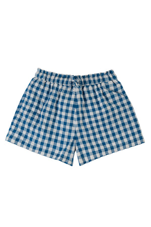 Frugi Catrina Shorts Deep Sea Check