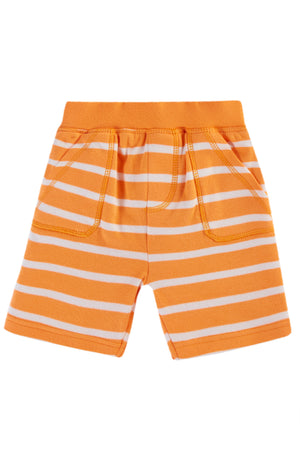 Frugi Little Ellis Shorts Tangerine Breton