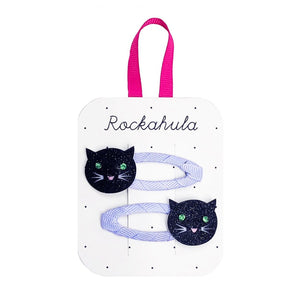 Rockahula Lucky Black Cat Hair Clips Set