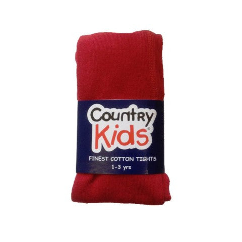 Country Kids Luxury Cotton Tights Ruby Red
