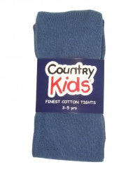 Country Kids Luxury Cotton Tights Slate Blue