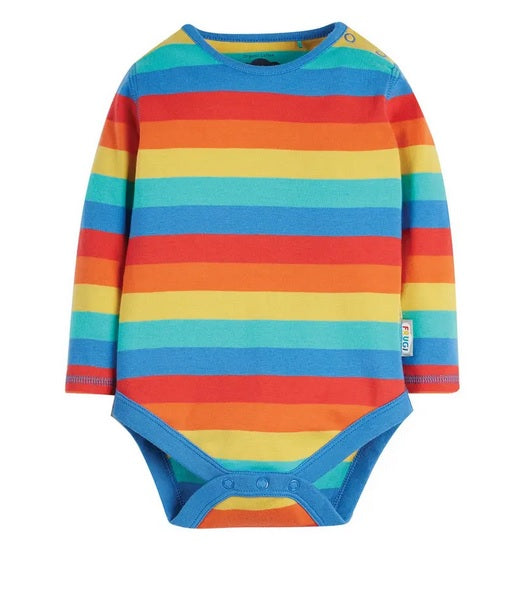 Frugi Favourite Bodysuit Rainbow Stripes