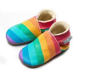 Inch Blue Shoes Rainbow Stripes