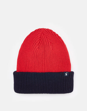 Joules Hedly Beanie Hat Red