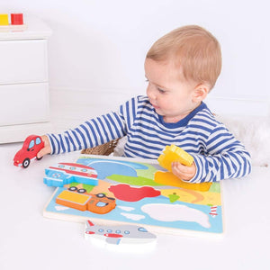 BigJigs Chunky Lift Out Puzzle-Transport