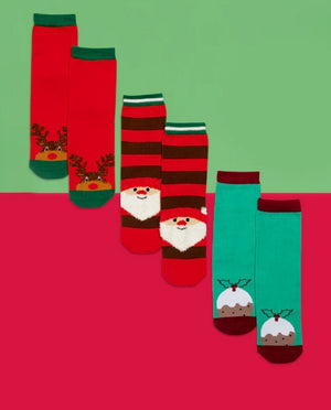 Blade & Rose 3 Pack Christmas Socks