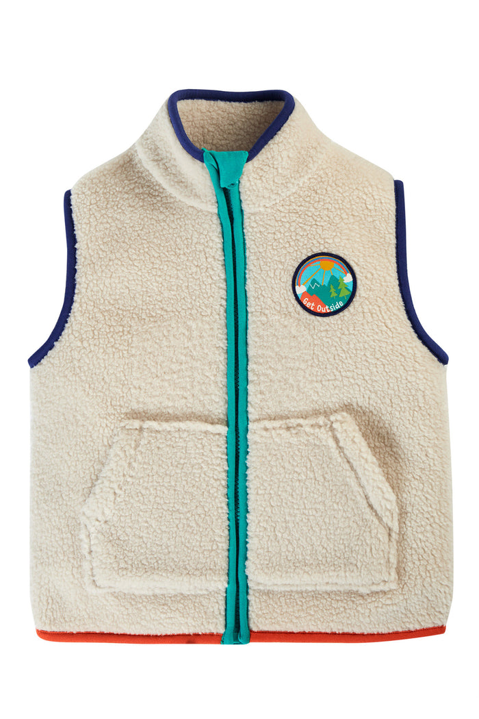 Frugi Bude Borg Gilet Moon