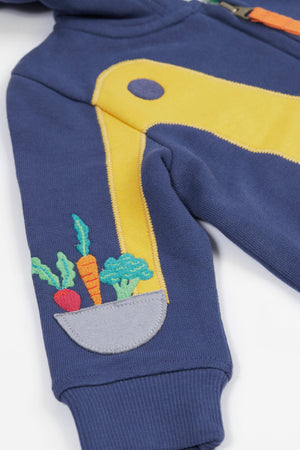 Frugi Carbis Hoodie Navy Blue Digger