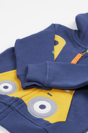 Frugi Carbis Hoodie Navy Blue Digger