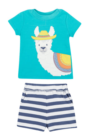 Frugi Easy On Outfit Sea Moss Llama