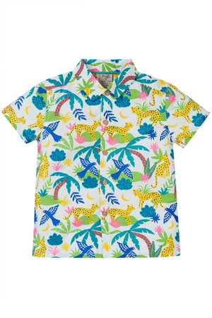 Frugi Harvey Hawaiian Shirt Jaguar Jungle
