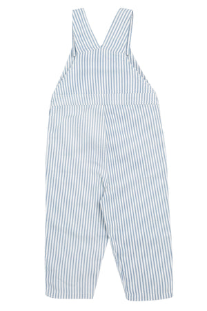 Frugi Hugh Dingarees Ticking Stripe Rainbow