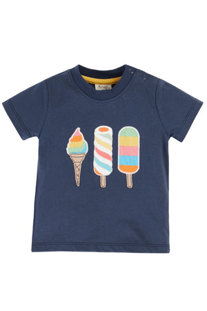 Frugi Kai T-shirt Indigo Ice Cream