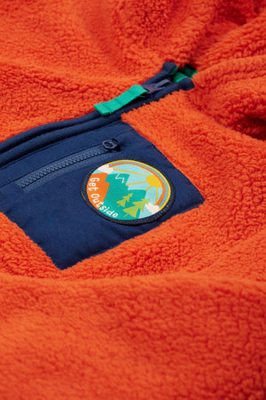 Frugi Toby Ted Fleece Jacket Bonfire