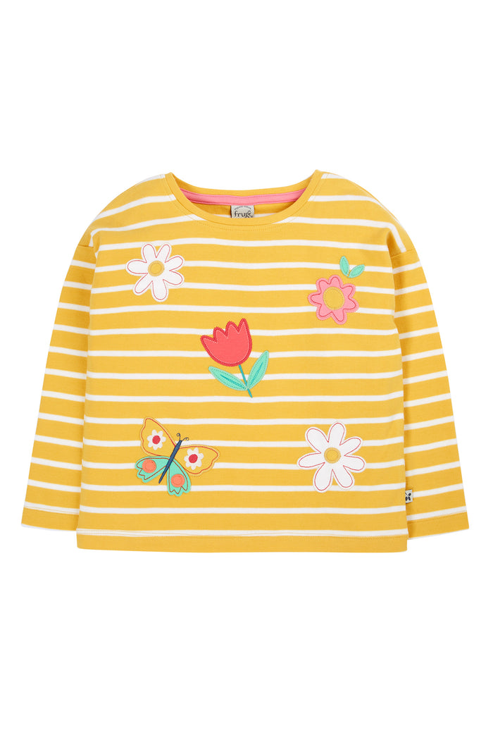 Frugi Tori Applique Top Breton Flower