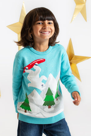 Frugi Elwood Knit Jumper Polar Bear