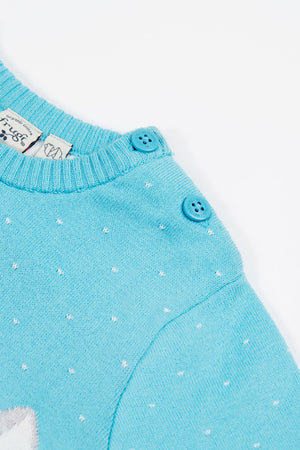 Frugi Elwood Knit Jumper Polar Bear