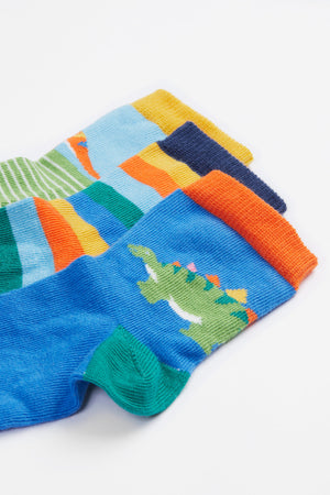 Frugi Little Socks Dino Multipack