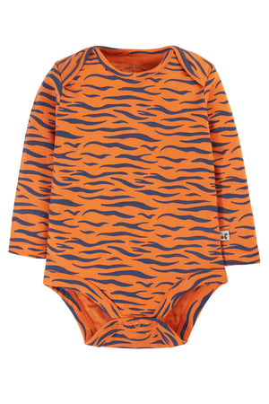 Frugi Super Special 2 Pack Bodysuits tiger /Iguana Stripes