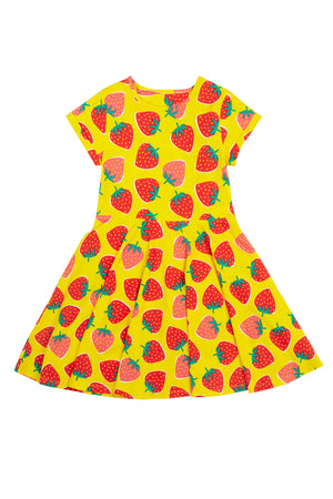 Frugi Spring Skater Dress Strawberry Patch