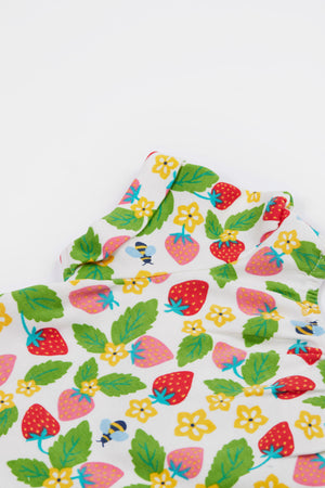 Frugi Wendy Summer Outfit Strawberry Field Stripe