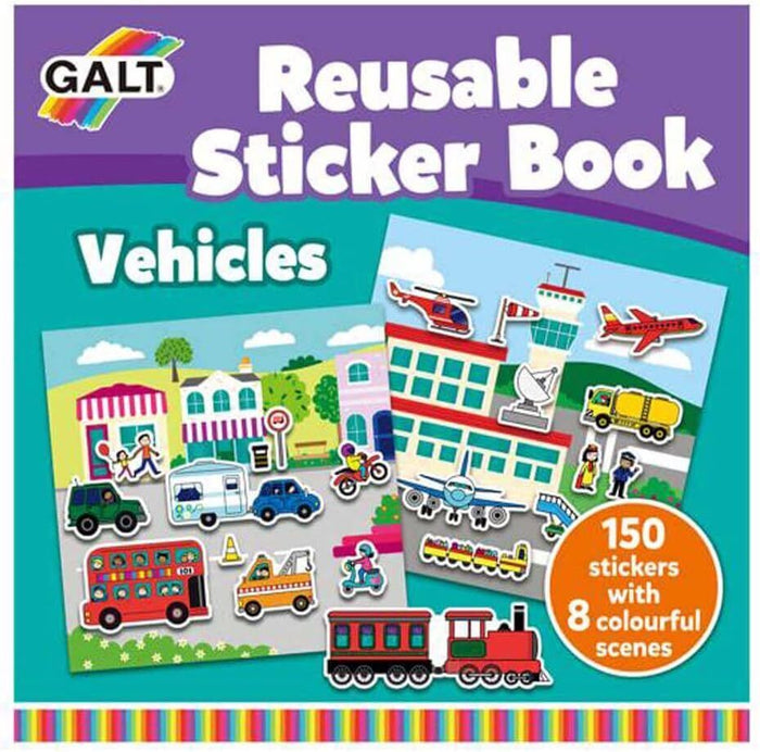 Galt Reusable Sticker Book Vehicles