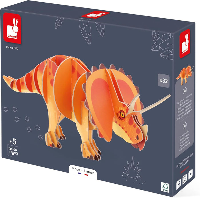 Janod 3D Triceratops Construction Puzzle