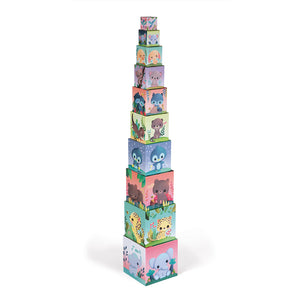 Janod Stacking Cubes Cute Animals