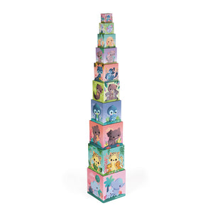 Janod Stacking Cubes Cute Animals