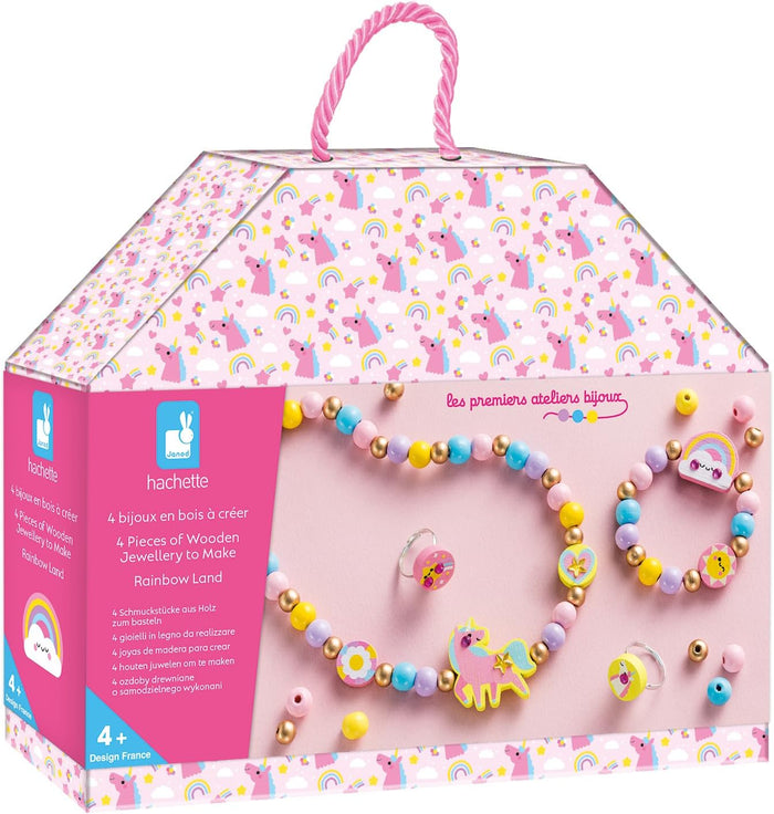 Janod Wooden Jewellery Kit to Make Rainbow Land