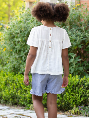 Kite Ticking Frill Shorts