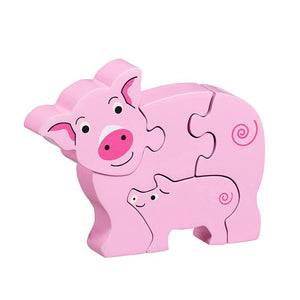 Lanka Kade Wooden Pig and Piglet Puzzle