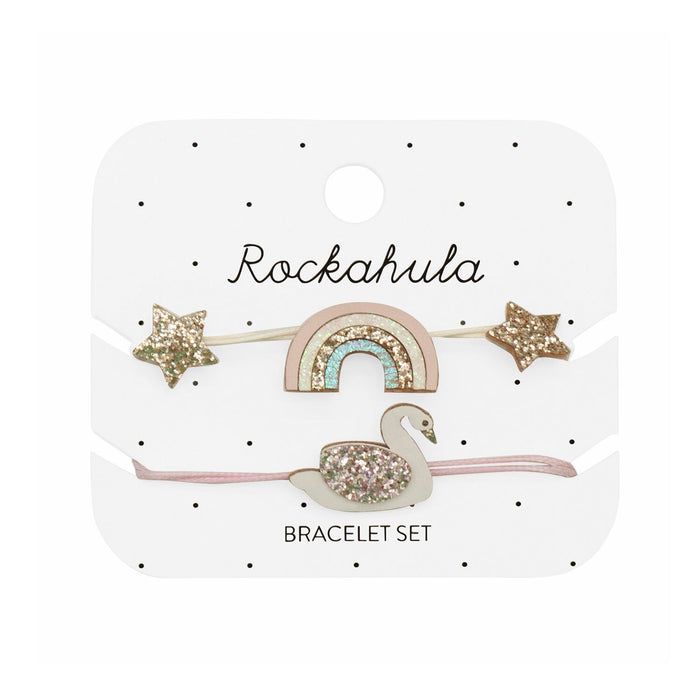 Rockahula Enchanted Rainbow and Swan Bracelet Set