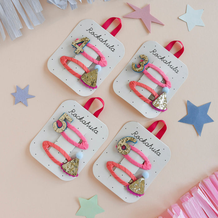 Rockahula Birthday Hair Clips Set