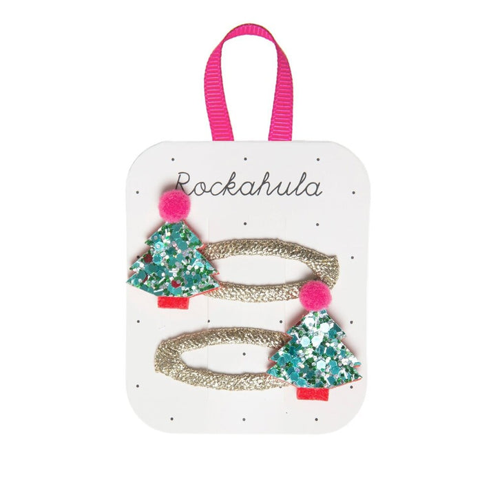 Rockahula Christmas Tree Glitter Hair Clips Set