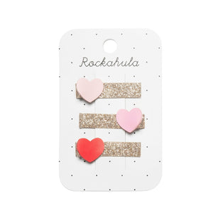 Rockahula Heartbreaker Glitter Bar Hair Clips Set