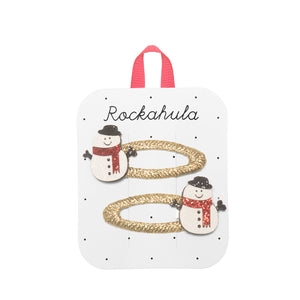 Rockahula Snowman Glitter Hair Clips