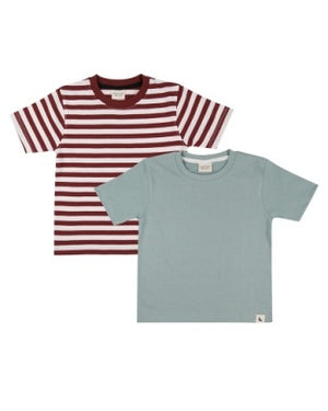 Turtledove Layering T- Shirt 2 Pack Pond / Stripe