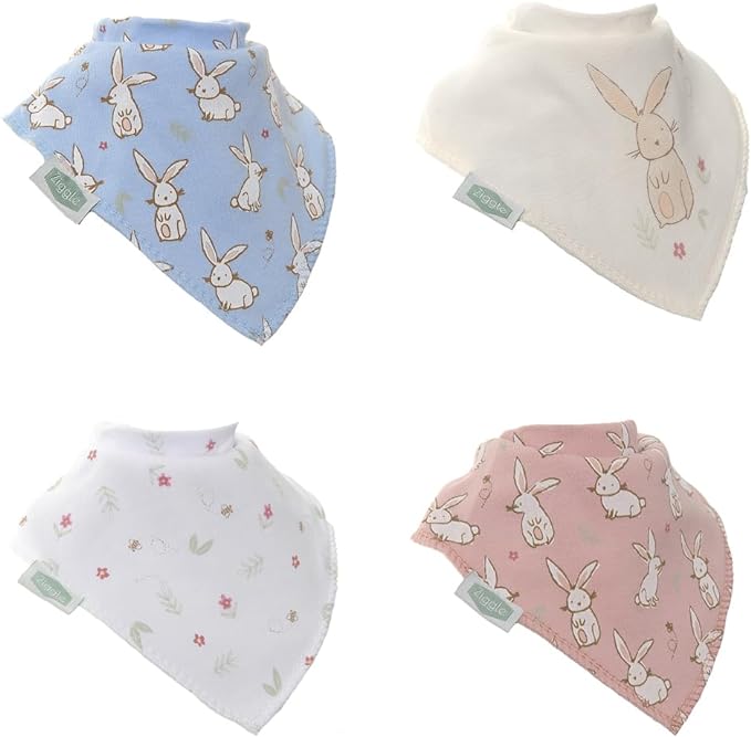 Bandana Dribble Bibs 4 Pack Bunny