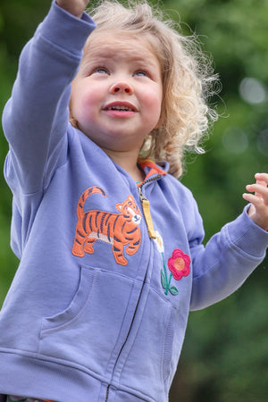 Frugi Carbis Hoodie Grape Tiger