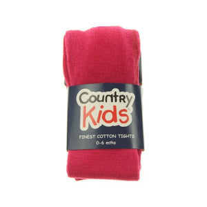 Country Kids Luxury Cotton Tights Hot Pink