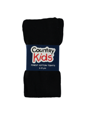 Country Kids Luxury Cotton Tights Black