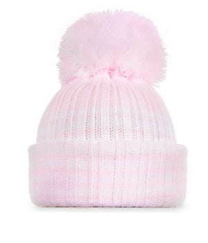 Dandelion Knitted Bobble Hat Pink