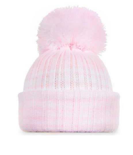 Dandelion Knitted Bobble Hat Pink