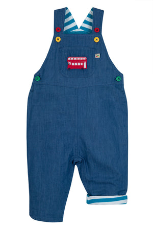 Frugi Hopscotch Dungarees Chambray Bus