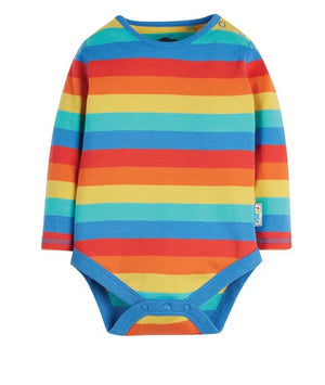 Frugi Favourite Bodysuit Rainbow Stripes