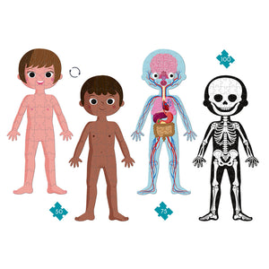 Janod Educational Puzzle Human Body- 4 puzzles