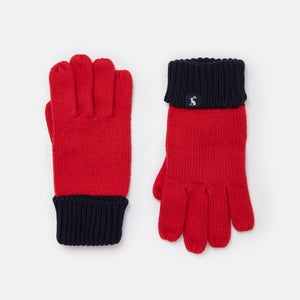 Joules Hedly Gloves Red